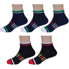 Носки для мальчиков ХОХ 5-SPD-15 цв. черный; синий; белый; зеленый; красный р. 24