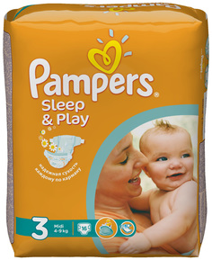 Подгузники Pampers Sleep & Play Midi 3 (4-9 кг), 16 шт.