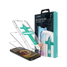 Защитное стекло Deppa 2,5D 2шт Easy App для Apple iPhone 12 mini 0.3мм черная рамка