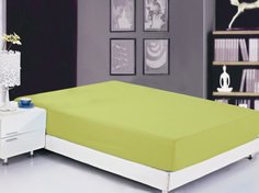 Простынь на резинке сатин однотонный PRC-R-13 200x200 Valtery
