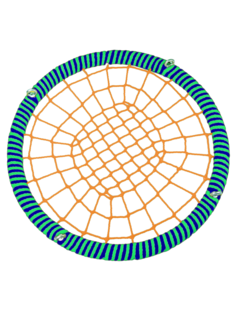Подвесные Качели гнездо размер 140 см ЦП/РГ/140/72/16/8/З/С-О/КГ Jinn