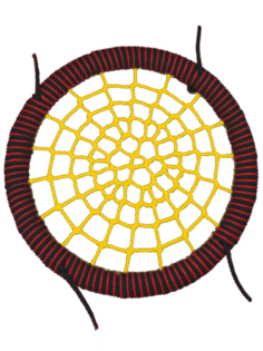 Подвесные Качели гнездо размер 140 см ЦП/ПШ/140/102/16/16/Ч/КР-Ж/КГ Jinn