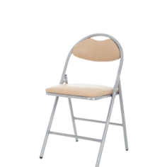 Стул складной Джокер, бежевый 1 шт, со спинкой, мягкий No Brand