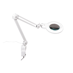 Лупа-лампа на струбцине Veber LED Bi-color, со сменными линзами и подсветкой (8608D) Weber