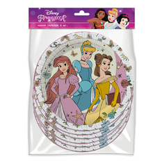 Тарелки одноразовые Disney Принцессы бумага, d 180 мм, 6 шт.
