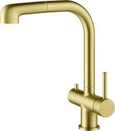 Смеситель Timo Saona 2346/17FL для кухонной мойки, золото матовое