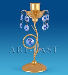 Подсвечник Лилия с кристаллами Crystal Temptations