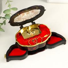 Шкатулка музыкальная овал "Резная" 12х8х5 см Look&Buy