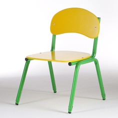 Стул детский штабелируемый Сема гр.1-3, Желтый/Зеленый No Brand