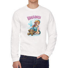 Свитшот женский CoolPodarok BWAINS кукла с медведем белый 54 RU