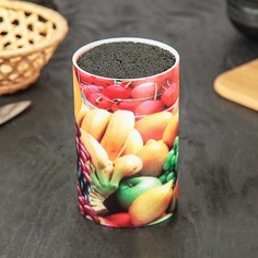 Подставка для ножей с наполнителем «Фрукты», 14×9 см No Brand