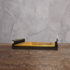 Поднос Roomers Tableware Antique brass/Cobolt blue, 18294-43