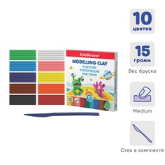 Пластилин 10 цвета 150 г ErichKrause Монстрики