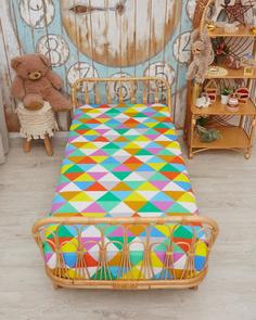 Детская простыня на резинке поплин "Всё себе" Графика 90 х 200