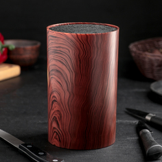 Подставка для ножей с наполнителем «Дерево», 18×11 см, цвет коричневый No Brand