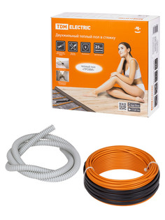 Двухжильный теплый пол в стяжку ПРОФИ, 5 м, 110 Вт, S укладки 0,65-1,1 м², TDM SQ2501-0012