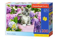 Puzzle-200 Castorland Котенок в корзине B222209