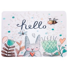 Ковер детский "Hello" 80х120 см, велюр,поролон 400г/м2 No Brand