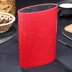 Подставка для ножей с наполнителем «Зефир», 16×7 см, цвет красный No Brand