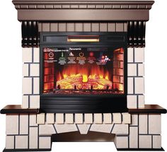 Электрокамин Inter Flame Экстер средний дуб камень бежевый с очагом Panoramic 25 LED FX QZ