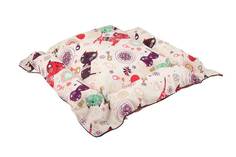 Лежак для кошек и собак TiTBiT, трансформер квадратный, оранжевый, 70х70 см