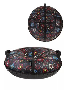 Тюбинг X-Match Люкс Звезды черные 100см во7056-2