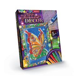 Набор для творчества Данкотойс Витражная картина. Бабочка GD0104 Danko Toys