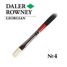 Daler Rowney Кисть щетина плоская удлиненная №4 длинная ручка GEORGIAN Daler-Rowney