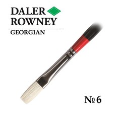 Daler Rowney Кисть щетина плоская удлиненная №6 длинная ручка GEORGIAN Daler-Rowney