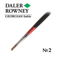 Daler Rowney Кисть соболь овальная №2 длинная ручка GEORGIAN Daler-Rowney