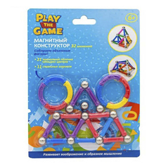 Конструктор Play the Game магнитный 32 детали в ассортименте No Brand