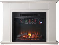 Электрокамин Inter Flame Бланк (бежевый) с очагом Sirius 30 LED FX Black