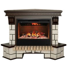Электрокамин Real Flame Stone Corner 26 AO с очагом 3D Helios 26