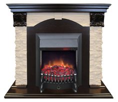 Электрокамин Real Flame Dublin LUX STD/EUG/24 AO с очагом Fobos Lux Black