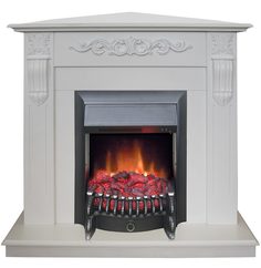 Электрокамин Real Flame Dominica WT Corner c очагом Fobos S Lux Black