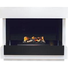 Электрокамин Dimplex Cube (белый с черным) с очагом Cassette 400 LNH-INT (с дровами)