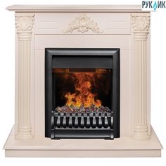 Электрокамин Real Flame Stefania WT F614 c очагом 3D Oregan