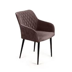 Стул с подлокотниками Robert бархат антрацит 14 TOP Concept