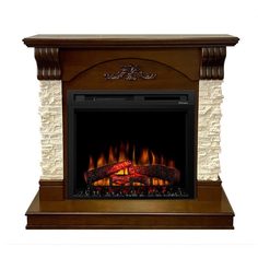 Электрокамин Dimplex Prague (темный дуб) сланец бежевый с очагом XHD 28 L- INT