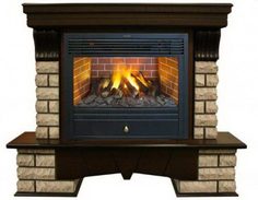Электрокамин Real Flame Country Rock 26 AO с очагом 3D Novara