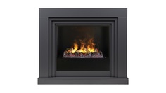 Электрокамин Stanley 26 GR с очагом 3D Cassette 630 + Black вставка Real Flame