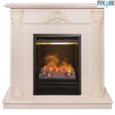 Электрокамин Real Flame Stefania WT F614 c очагом 3D Olympic