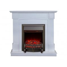 Электрокамин Real Flame Andrea WT с очагом Fobos Lux Black