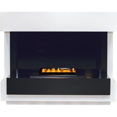 Электрокамин Dimplex Cube (белый с черным) с очагом Cassette 400 LNH-INT PS (без дров)