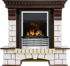 Электрокамин Dimplex Pierre Luxe угловой (темный дуб) белый камень с очагом Flagstaff