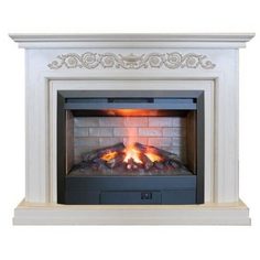 Электрокамин Real Flame Leticia 26 WT с очагом 3D Helios 26