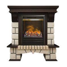 Электрокамин Real Flame Stone AO с очагом 3D Olympic