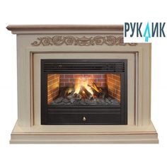 Электрокамин Real Flame Leticia 26 WT (b) с очагом 3D Novara 26