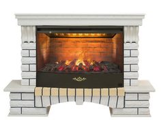 Электрокамин Real Flame Country 33 WT с очагом 3D Firestar 33