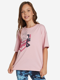 Футболка для девочек FILA, Розовый, размер 128